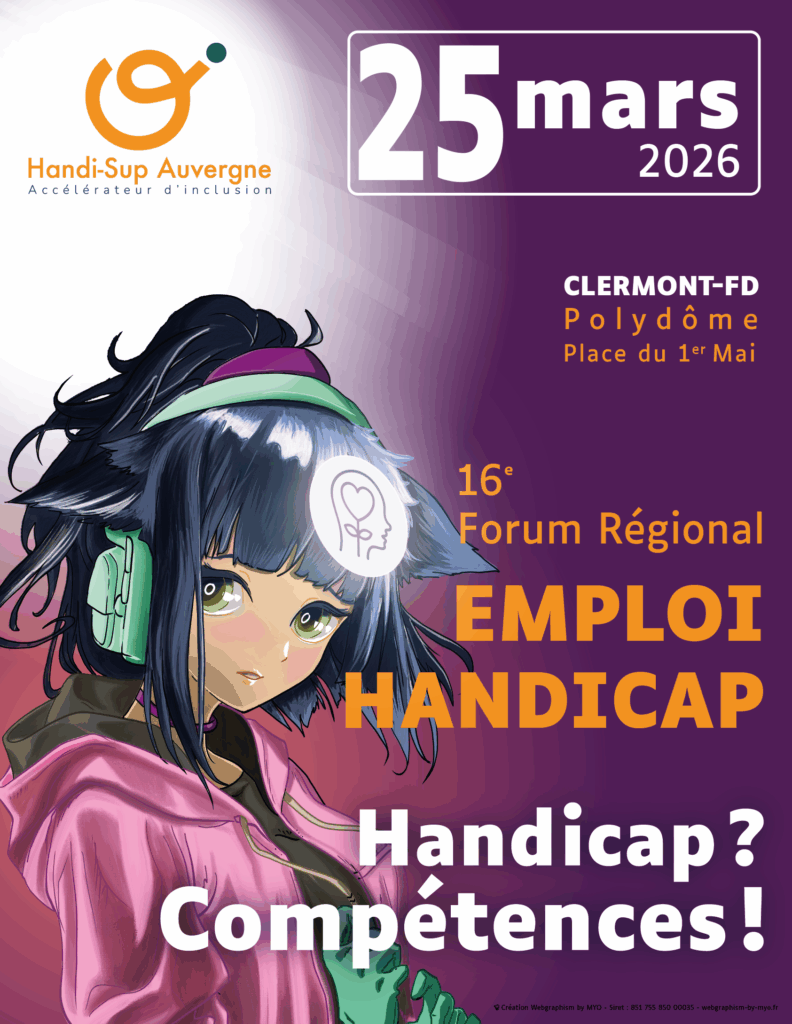 16e Forum Régional Emploi Handicap 2026 : rendez-vous le 25 mars à Clermont-Ferrand