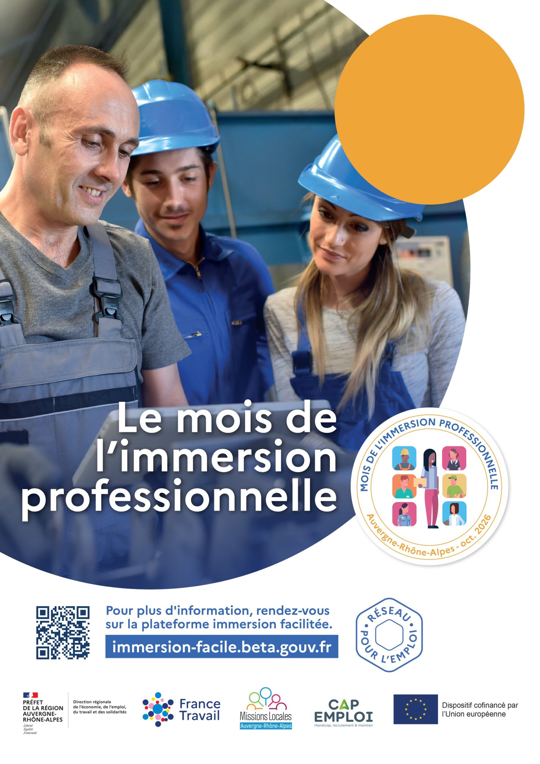 Affiche "Le mois de l'immersion professionnelle"